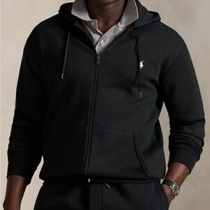 Ralph Lauren Classic Black Zip-Up Hoodie